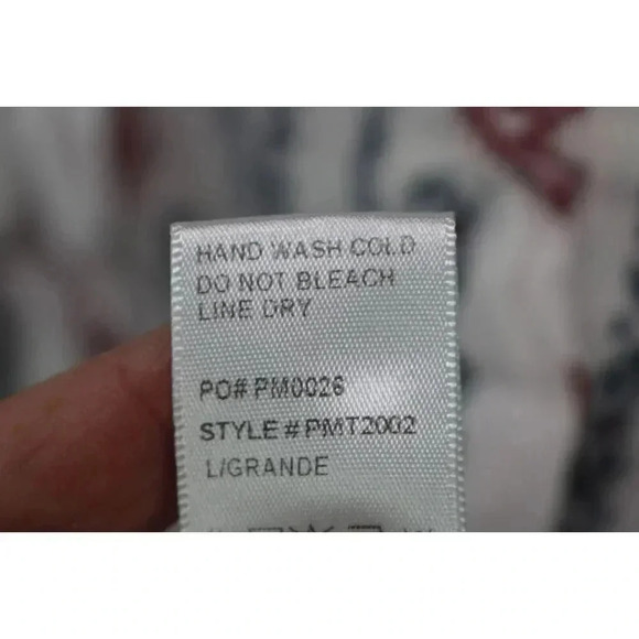 Promesa Aztec Bell Sleeves Tunic-Size Large Jrs.-Rayon-Tassels - Picture 8 of 11